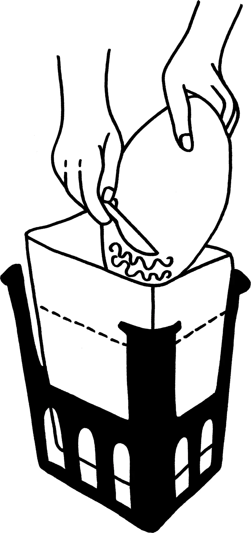 illustration Papperspåse för matavfall